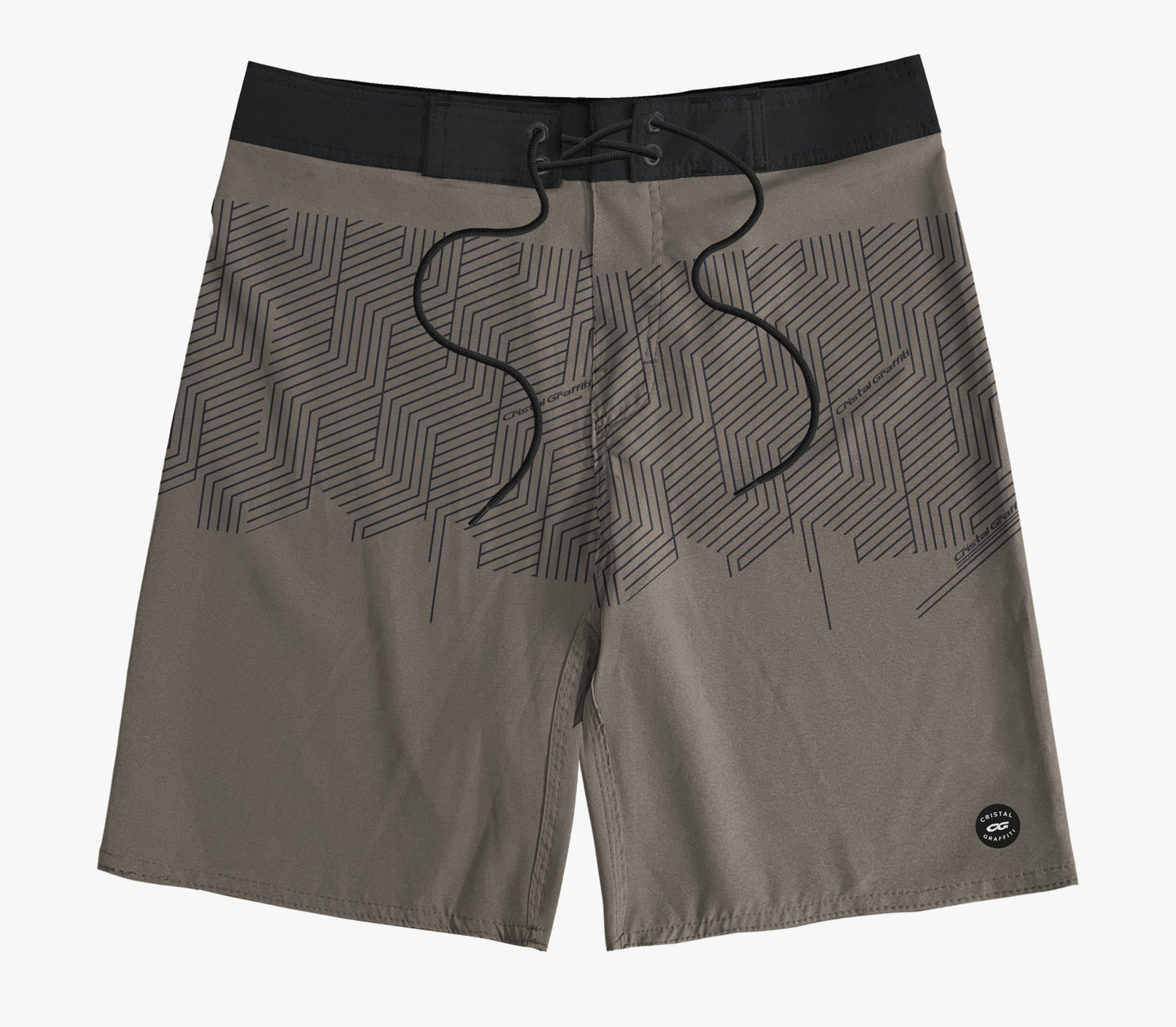 Boardshort Cristal Graffiti - Bege - Dual