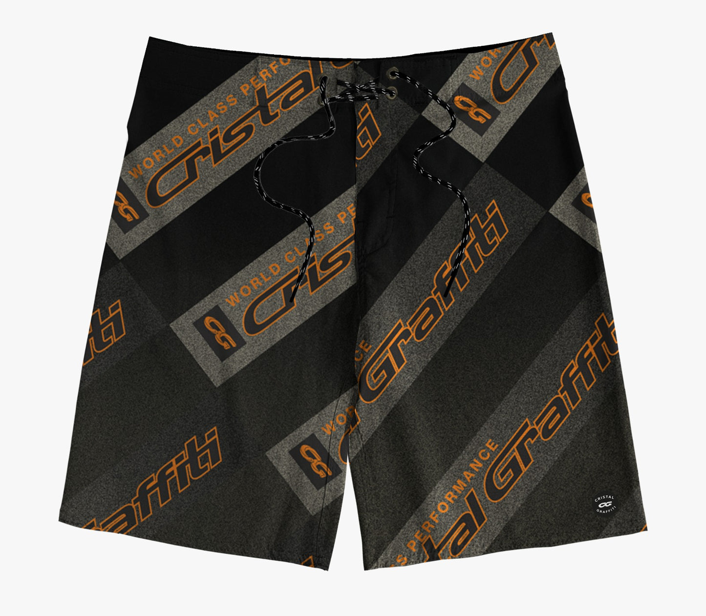 Boardshort Cristal Graffiti - Graffiti - Yellow and Black