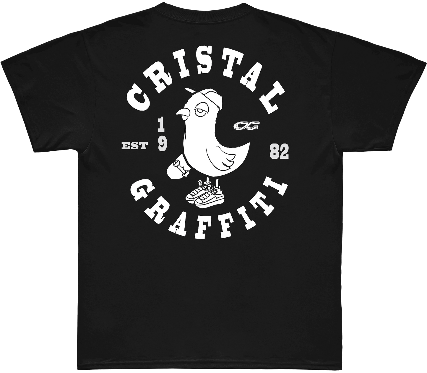 Camiseta Cristal Graffiti - Preto - Skate Pigeon