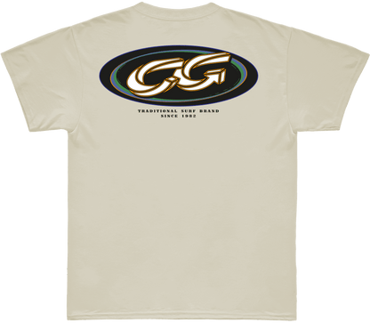 Camiseta Cristal Graffiti - Oval Brasil - Bege