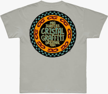 Camiseta Cristal Graffiti - Cinza - Pro Surfers