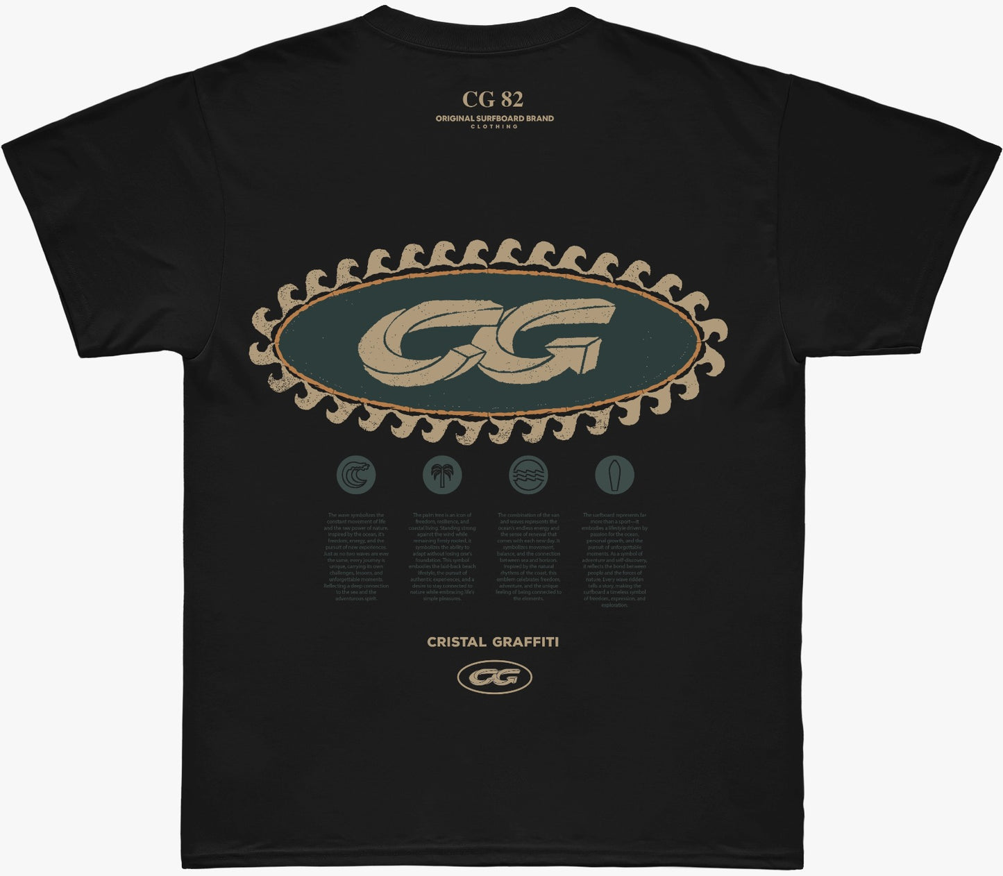 Camiseta Cristal Graffiti  - Preto  - Brand