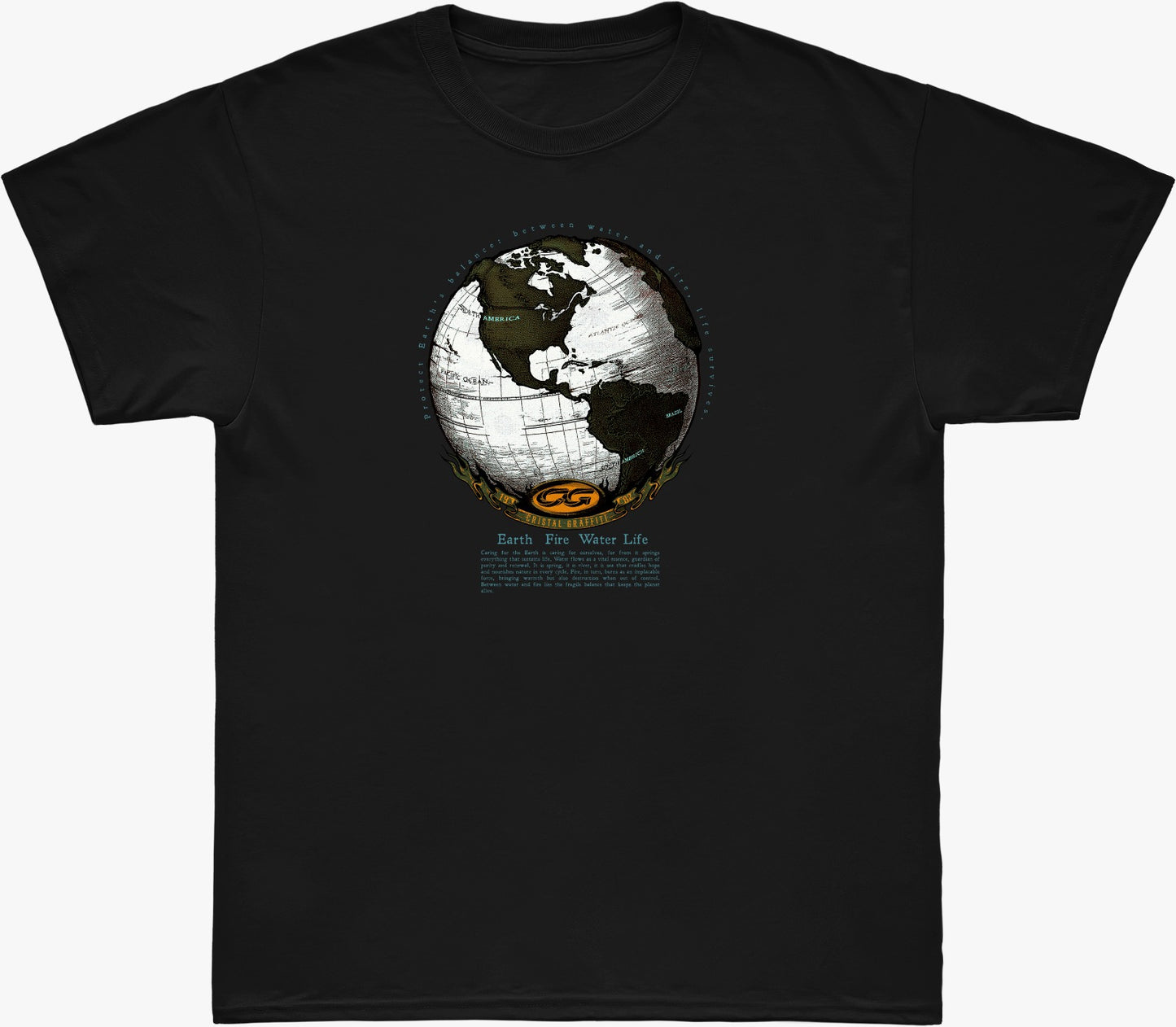 Camiseta Cristal Graffiti - Preto - Interactive Technology - Oversized