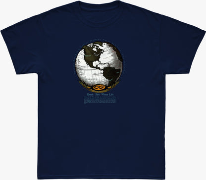 Camiseta Cristal Graffiti - Azul marinho - Interactive Technology - Oversized