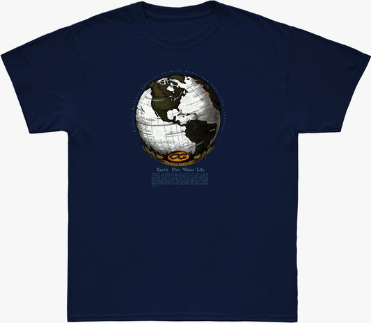 Camiseta Cristal Graffiti - Azul marinho - Interactive Technology - Oversized