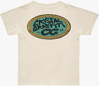 Camiseta Cristal Graffiti - Off White - Cristal Infantil
