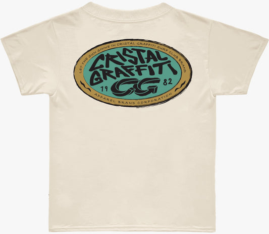 Camiseta Cristal Graffiti - Off White - Cristal Infantil