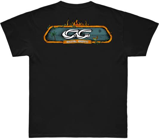 Camiseta Cristal Graffiti - Preta - Surfwear Surf Tour